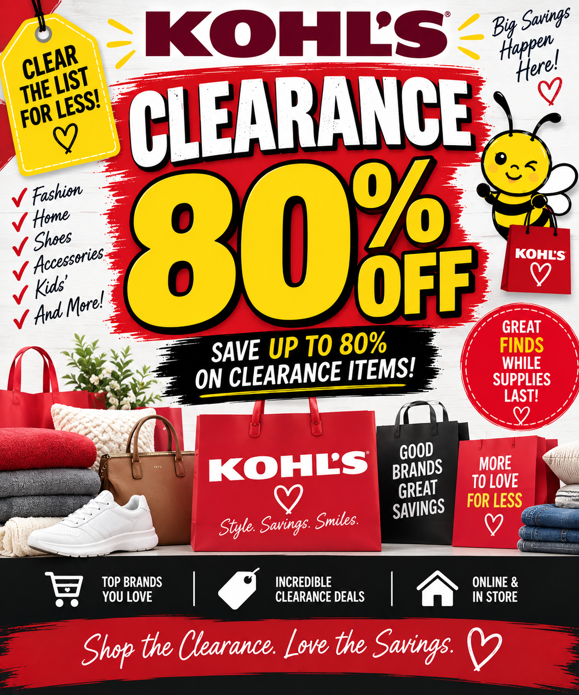 Kohl’s 80% off